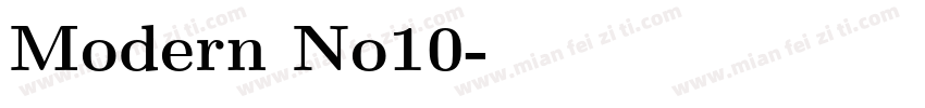 Modern No10字体转换